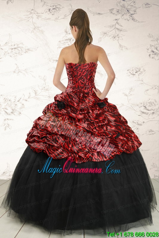 2015 Exclusive Ball Gown Leopard Quinceanera Dresses in Multi Color