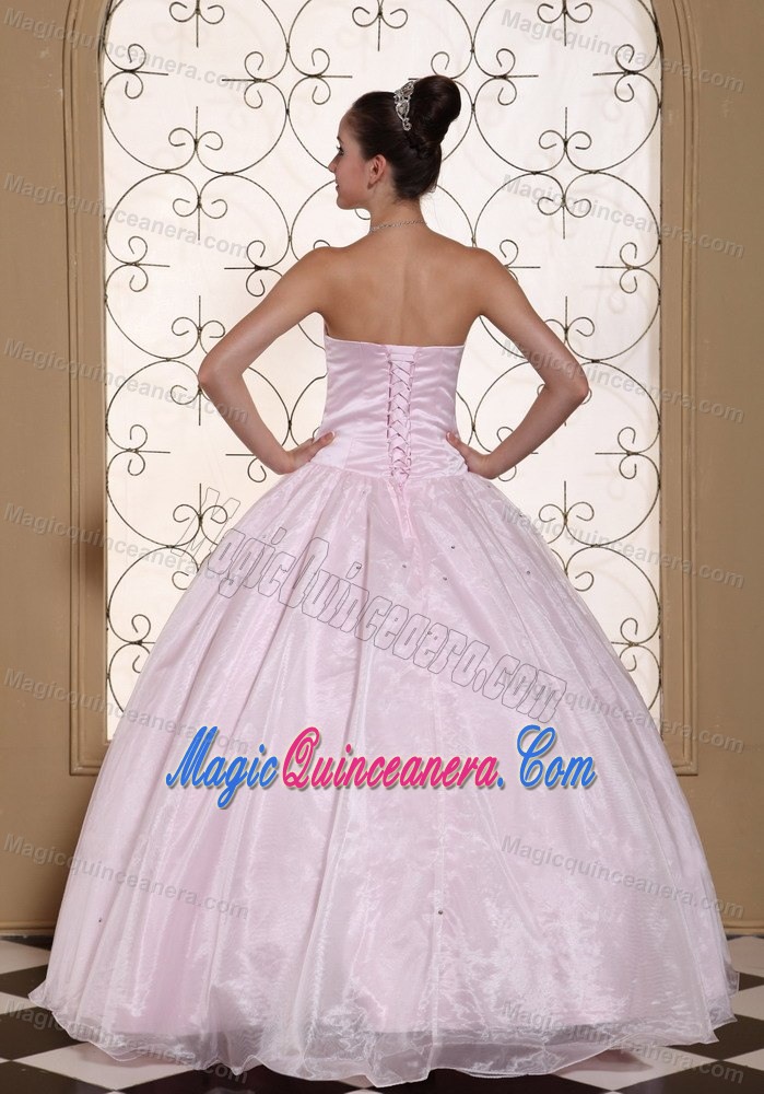 Popular Sweetheart Baby Pink Dress for Quince in Comitancillo