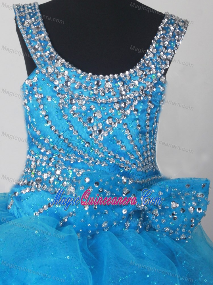 2012 Pretty Little Girl Pageant Dresses With Pick-ups and Beading