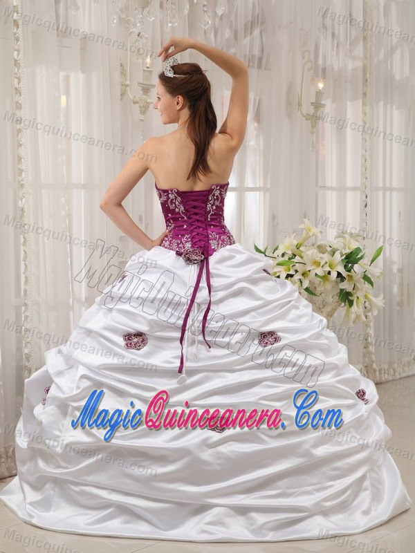 Multi-color Satin and Taffeta Embroidery Dresses for Quinceaneras