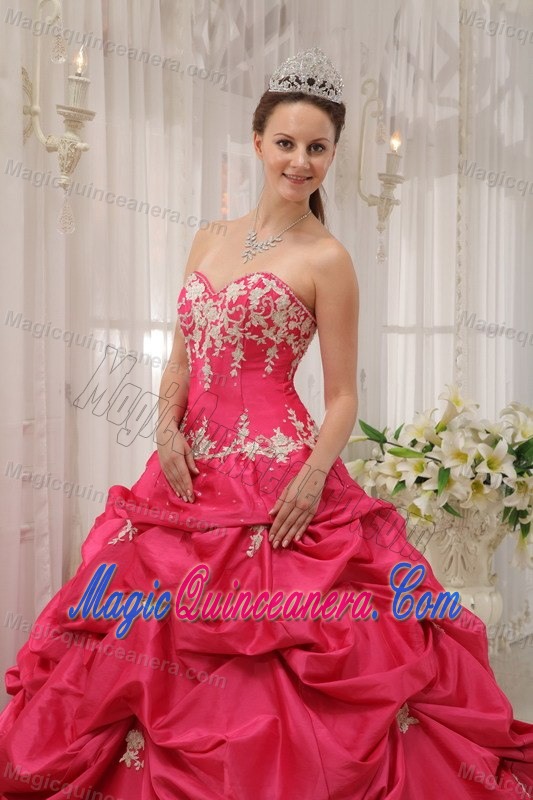 Pretentious Sweetheart Appliqued Sweet 15/16 Birthday Dresses