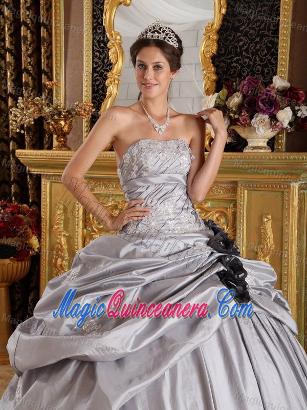 2014 Pretty Grey Ball Gown Dresses for a Quince in Ciudad Vieja