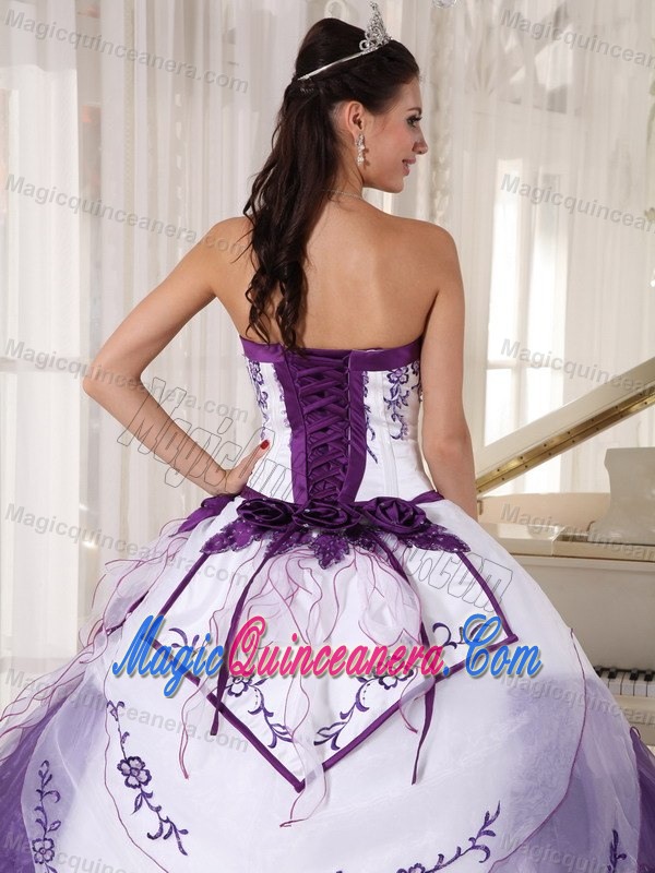 Hot Sale Two-toned Ball Gown Embroidery Quinceanera Dresses