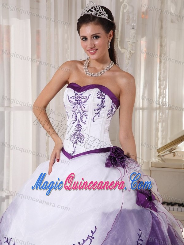 Hot Sale Two-toned Ball Gown Embroidery Quinceanera Dresses