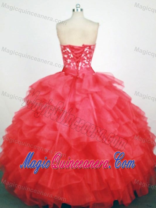 Berkshire Hot Pink Beaded Quinceanera Dress with Ruffles