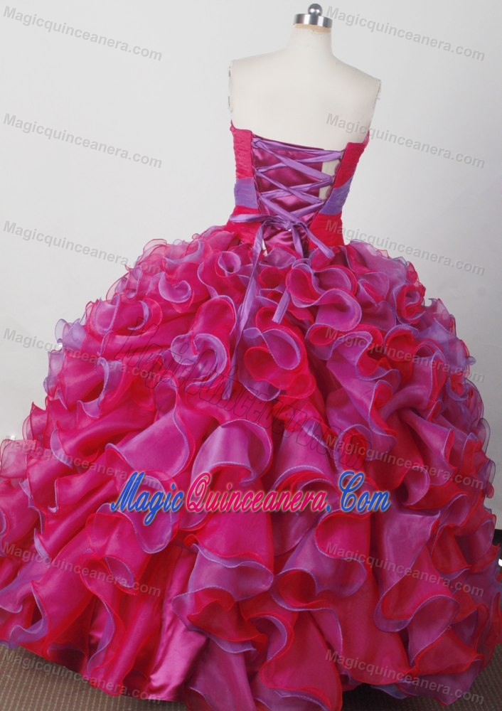 Multi-colored Ruffles Layered Appliques Quinceanera Dress in Ontario