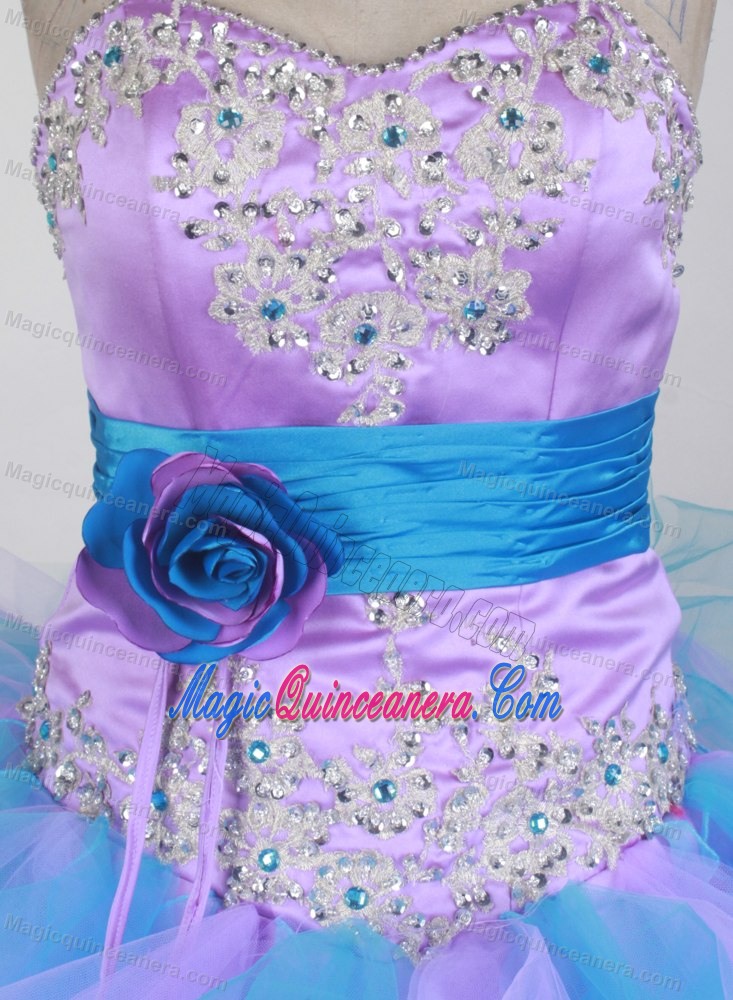 Beading Sweetheart Appliques Quinceanera Dresses with Sash