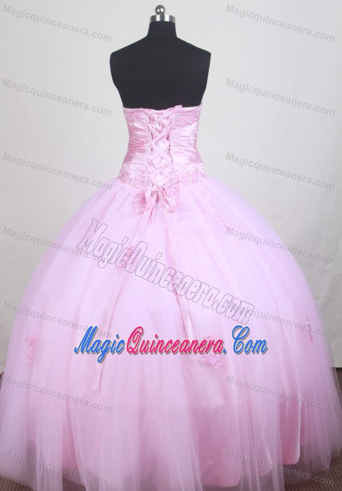 Romantic Beading Appliques Sweetheart Lace-up Quinceanera Gowns