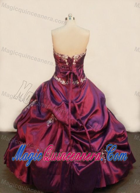 Cheap Pick Ups Sweetheart Ruched Appliques Dresses For a Quince