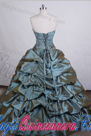 Strapless Beading Pick Ups Cool Back Taffeta Quinceanera Dresses