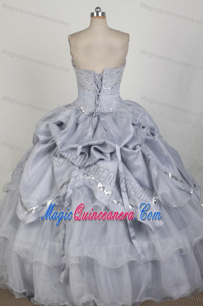 Beading Sweetheart Gary Floor-length Quinceanera Dress with Pick-ups