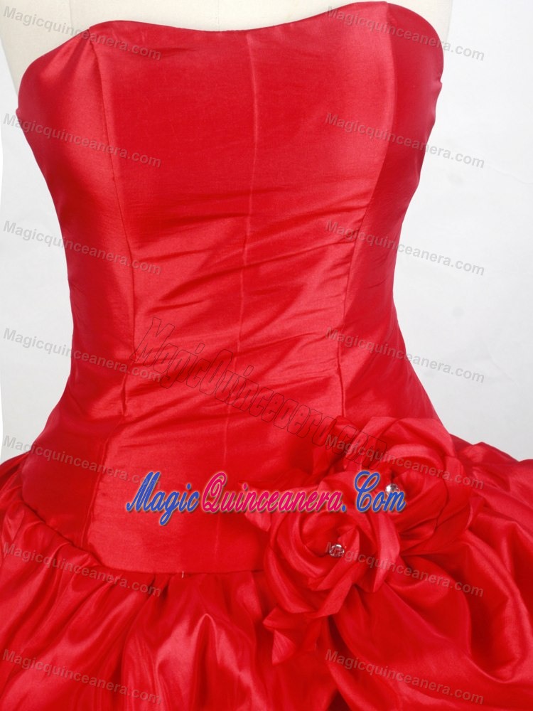 Red Pleating and Ruffles Quinceanera Gown Dresses in Avellaneda