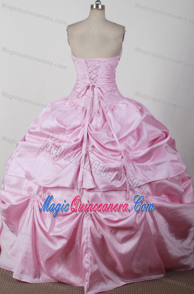 Pink Layers Ball Gown Dresses for A Quinceanera Embellished Coat