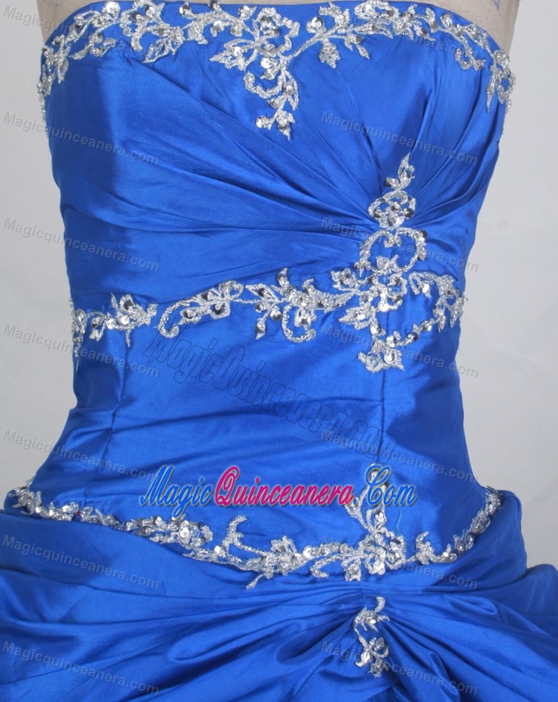 Royal Blue with Pick Ups 2014 Sweet 16 Dress on Sale