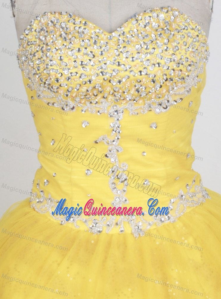 Luxurious Sequined 2013 Fall Gold Sweet 16 Dresses for Sale