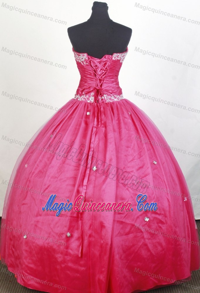 Romantic for Cheap 2013 Spring Hot Pink Quinceanera Gown