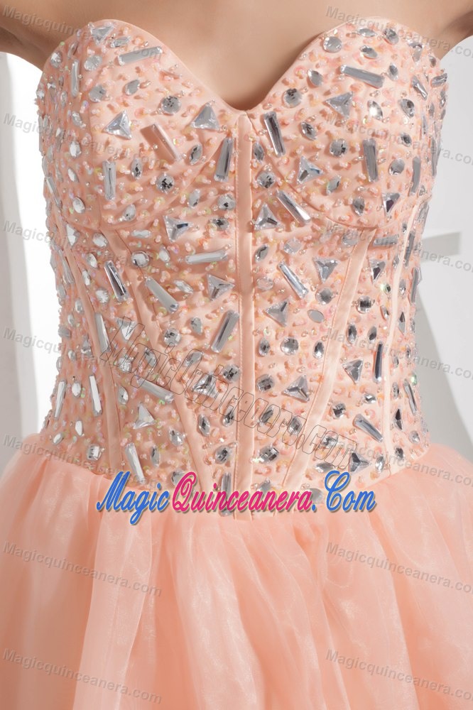 Sweetheart Floor-length Dress For Quince with Rhinestone in Aachen