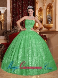 Ball Gown Sweetheart Best Quinceanera Dress in Green with Beading