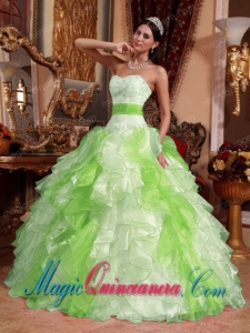 Multi-colored Ball Gown Sweetheart Floor-length Organza Beading and Ruching New style Quinceanera Dress