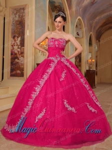 Sweet 15 Quinceanera Dresses In Hot Pink Ball Gown Sweetheart With Embroidery and Beading