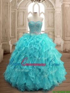 Hot Sale Big Puffy Sweet 16 Dress with Beading and Ruffles