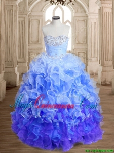 Exclusive Beaded and Ruffled Sweet 16 Dress in Rainbow