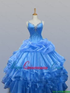 Beautiful Beaded Quinceanera Dresses with Ruffled Layers for 2015 Fall