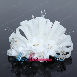 Elegant Tulle Wedding Party Fascinators with Imitation Pearls