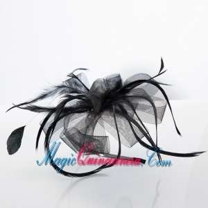 Elgant White Hair Tulle Feather Ornament