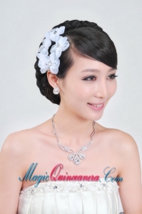 Wedding Jewelry Set Including Necklace And Headpiece