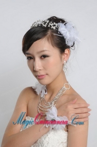 Elegant Alloy Wedding Jewelry Set Including Necklace And Earrings