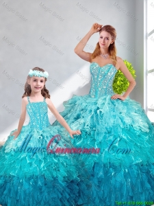 2016 Spring Beautiful Ball Gown Sweetheart Macthing Sister Dresses in Multi Color