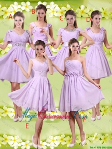 Discount A Line Lavender Bridesmaid Dresses with Beading