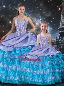 New Arrivals Ball Gown Beading and Ruffled Layers Princesita with Quinceanera Dres