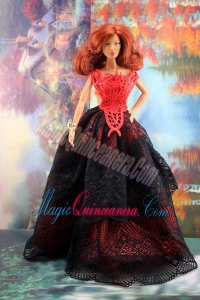 Exquisite Handmade Barbie Party Dress For Barbie Doll