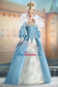 The Most Amazing Blue Dress With Long Sleeves For Barbie Doll Dress