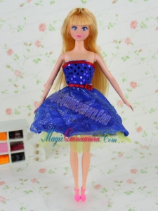 The Most Amazing Royal Blue Dress with Tulle Made to Fit the Barbie Doll