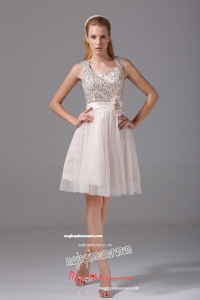 Princess Square Sash Tulle Sequins Mother Dress for 2015