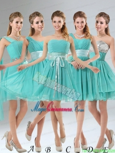 2015 A Line Ruching Lace Up Mother of the Bride Dresses in Aqua Blue