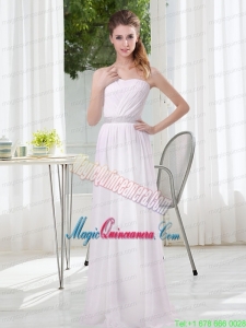 2015 Simple Empire Ruching Mother Dresses in White