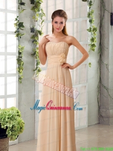 Champagne Ruching Chiffon Mother of the Bride Dresses with Sweetheart