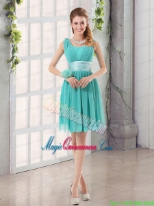 Straps Ruching Sweetheart A Line 2015 Elegant Mother Dress for Quinceanera