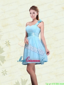 A Line Ruching Chiffon Mother Dress for Quinceanera with One Shoulder