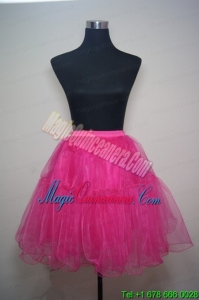 Unique Organza Mini Length Prom Petticoat in Hot Pink