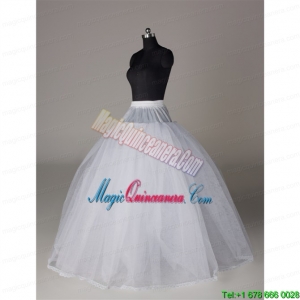 Fashionable Organza Ball Gown Floor Length Petticoat in White