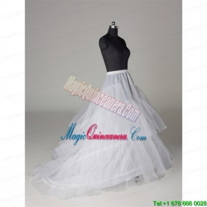 Hot Selling Organza A Line Sweep Train White Petticoat