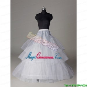 Popular Organza A Line 3 Layers White Petticoat