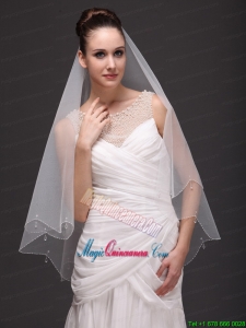 Two-tier Tulle Drop Veil For Wedding