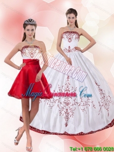 Fashion Strapless 2015 Perfect Quinceanera Dress with Embroidery