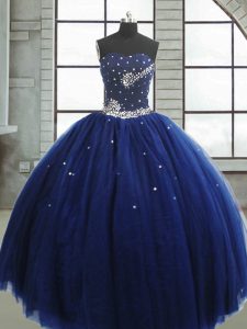 Gorgeous Sleeveless Lace Up Floor Length Beading 15 Quinceanera Dress